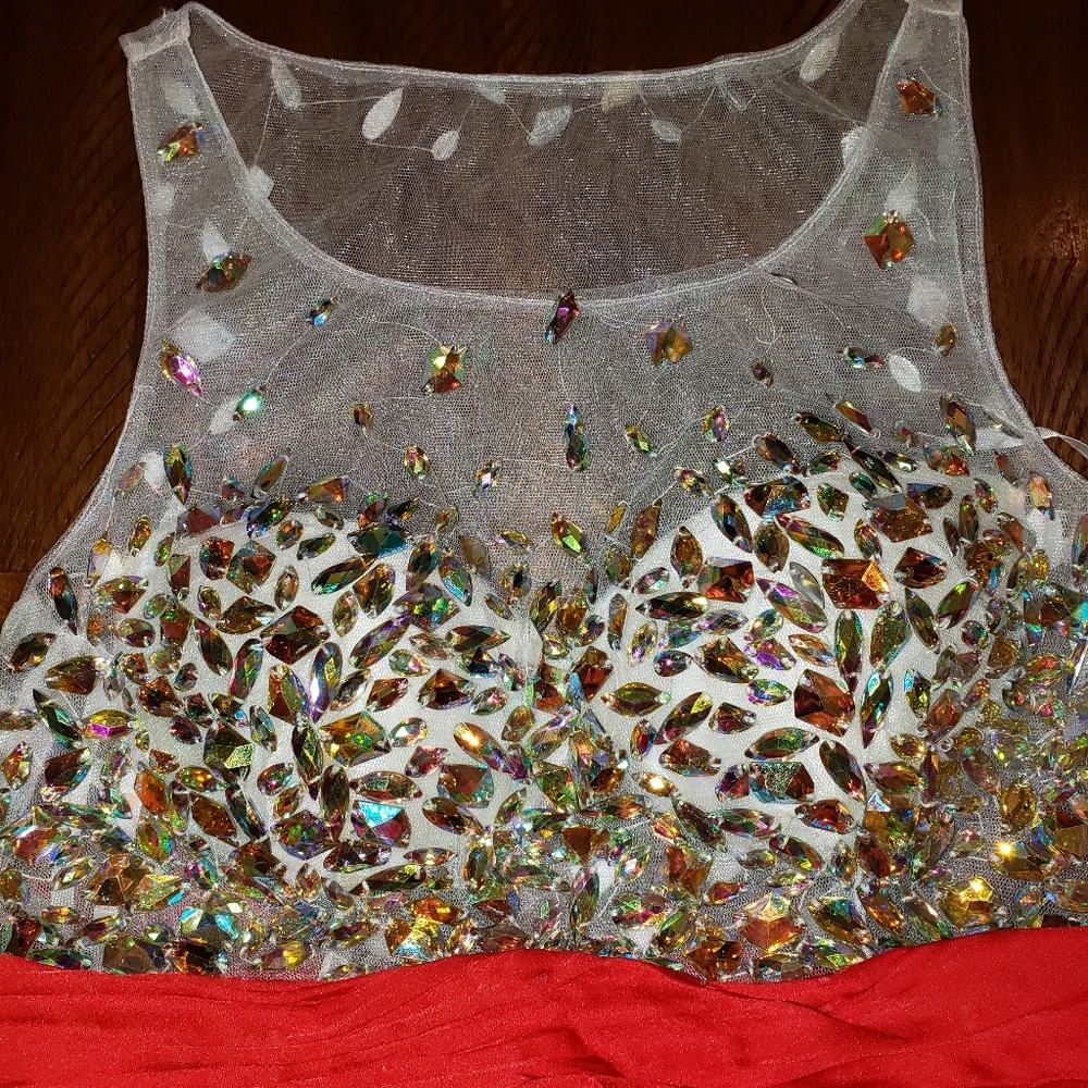 Sparkly Red Women's Dress - Picture 13 of 17